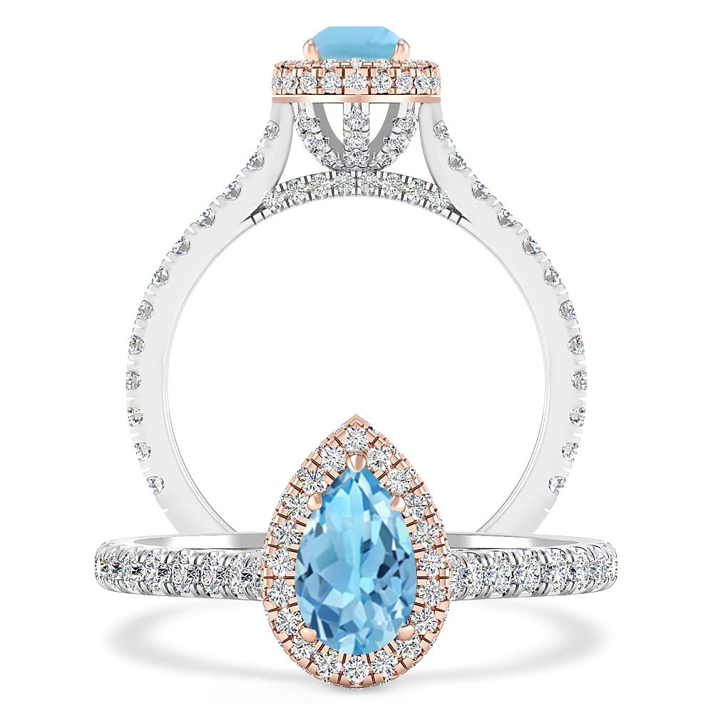 White Gold - Blue Topaz