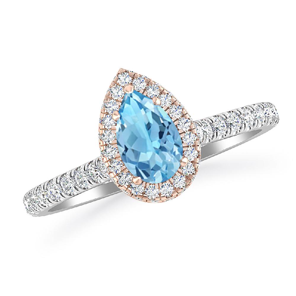 White Gold - Blue Topaz