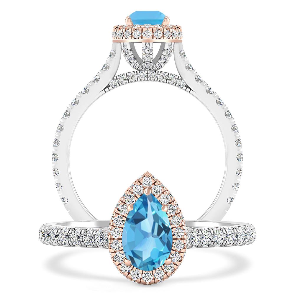 White Gold - Blue Topaz