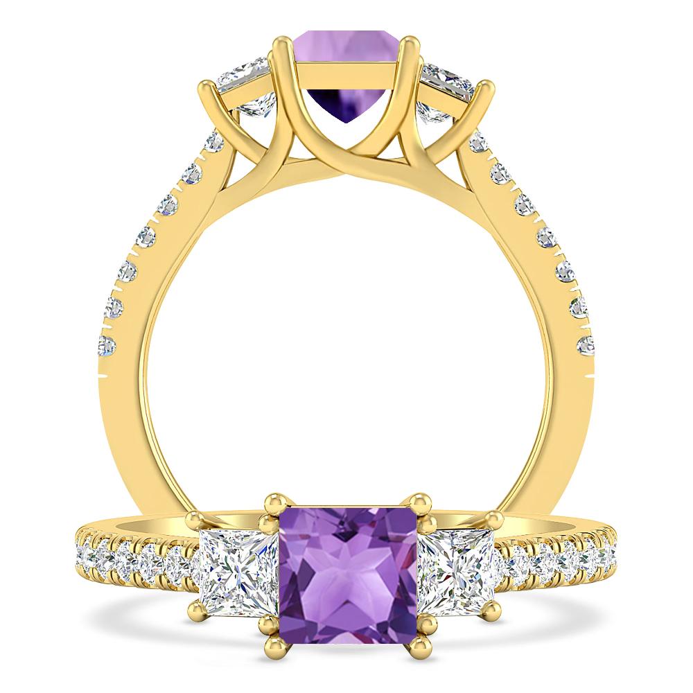 Yellow Gold - Amethyst