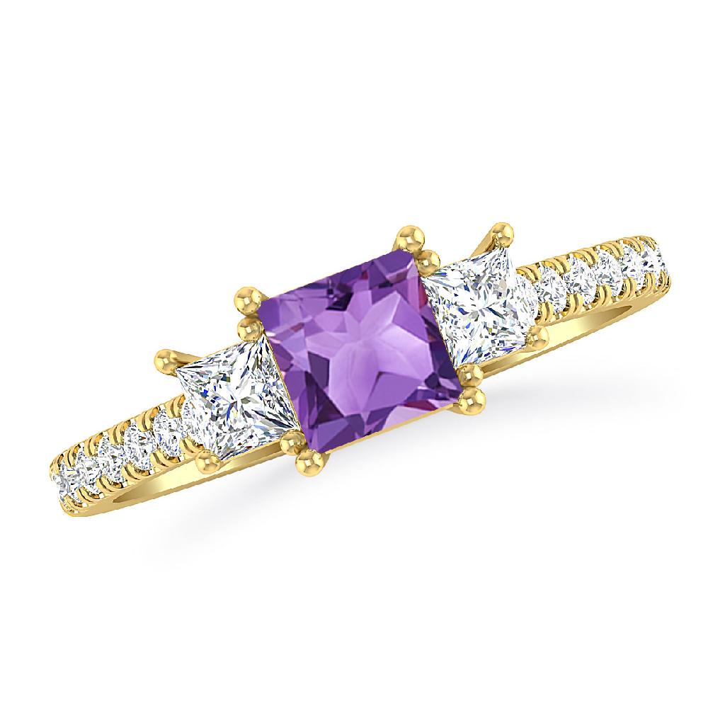 Yellow Gold - Amethyst