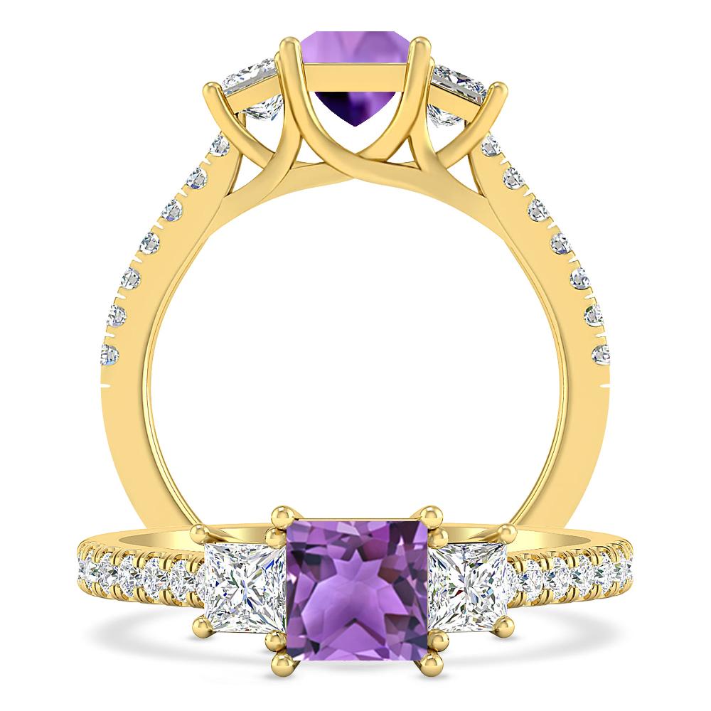 Yellow Gold - Amethyst