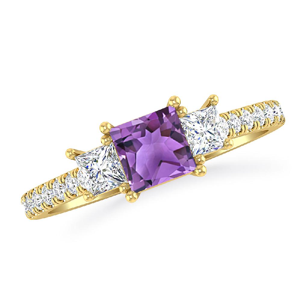 Yellow Gold - Amethyst