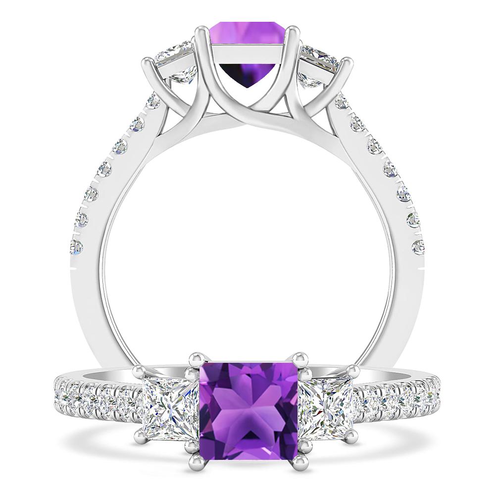 White Gold - Amethyst