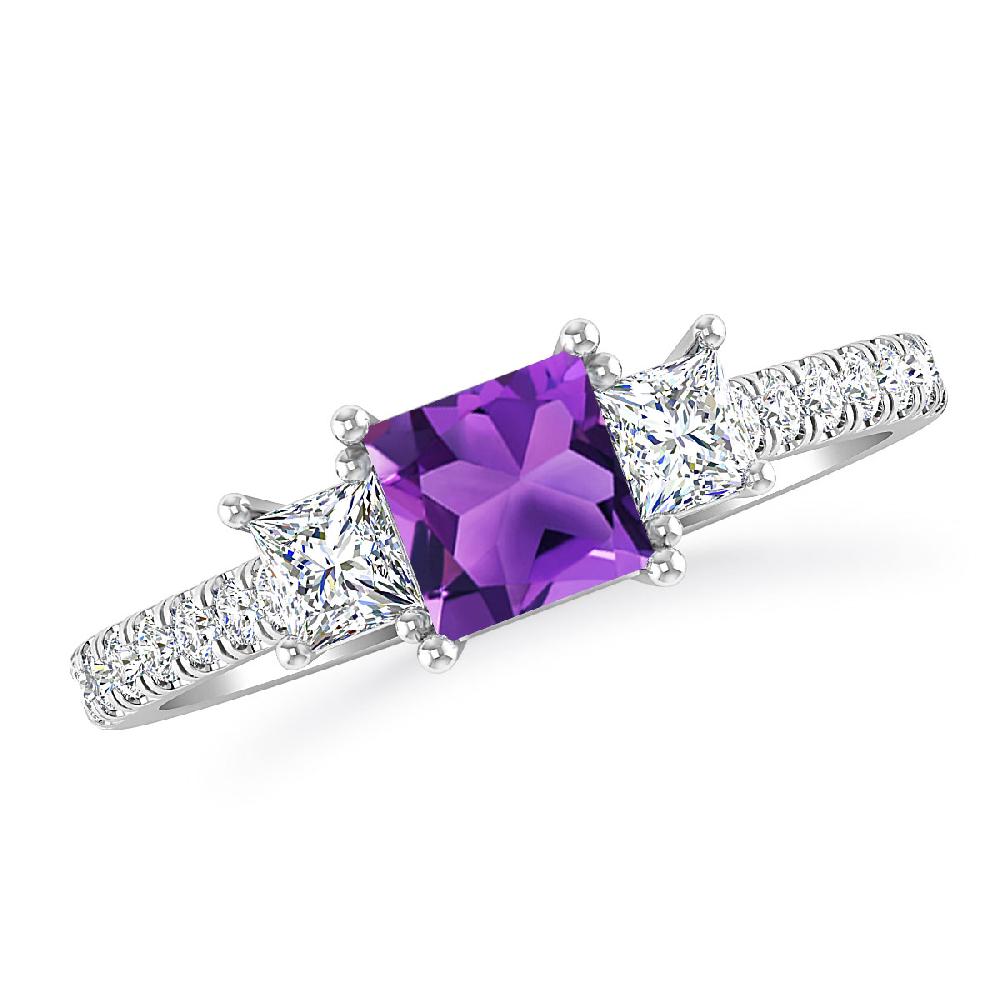White Gold - Amethyst