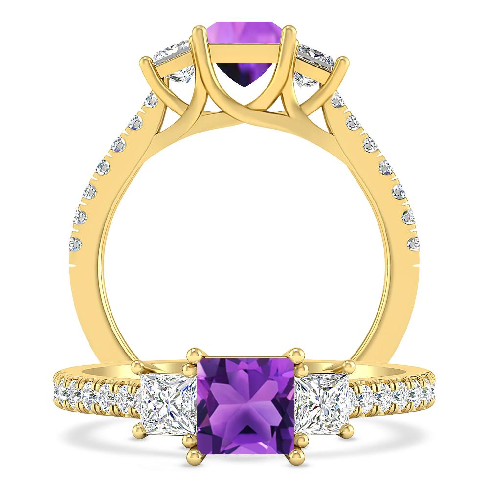 Yellow Gold - Amethyst