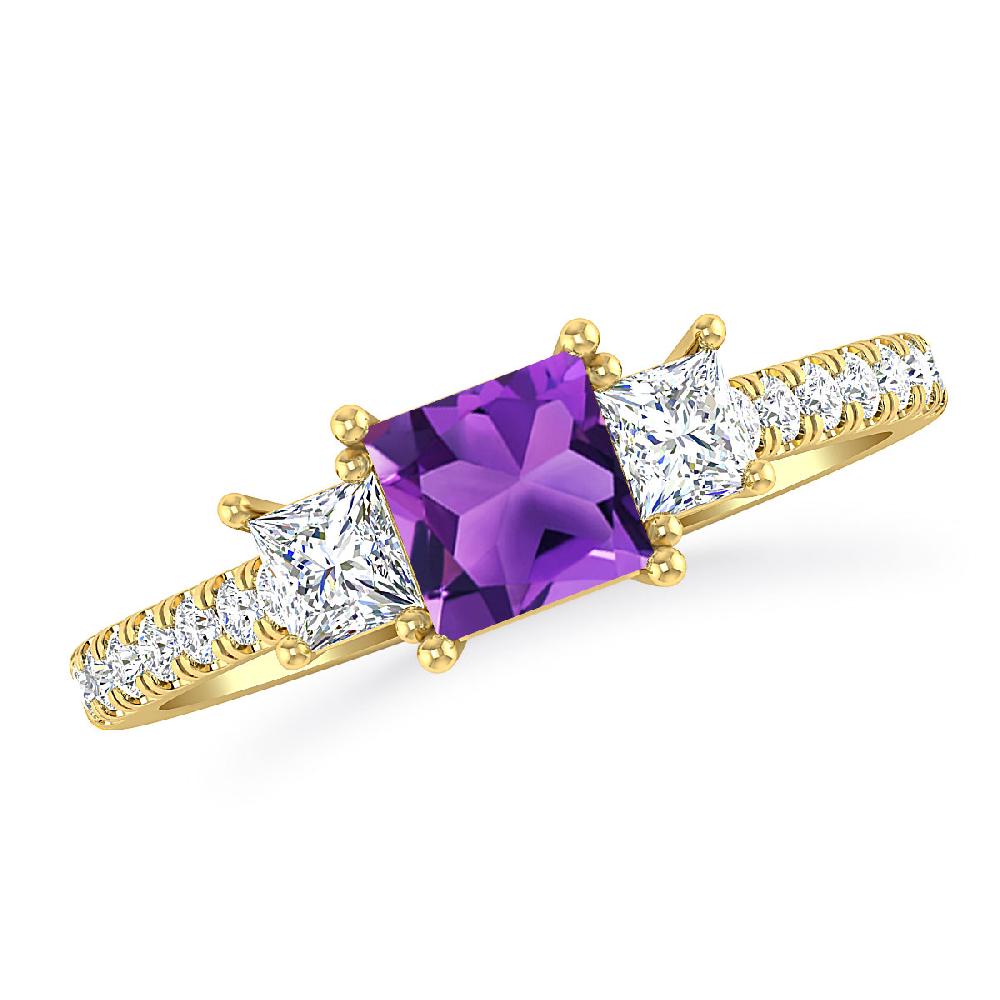 Yellow Gold - Amethyst