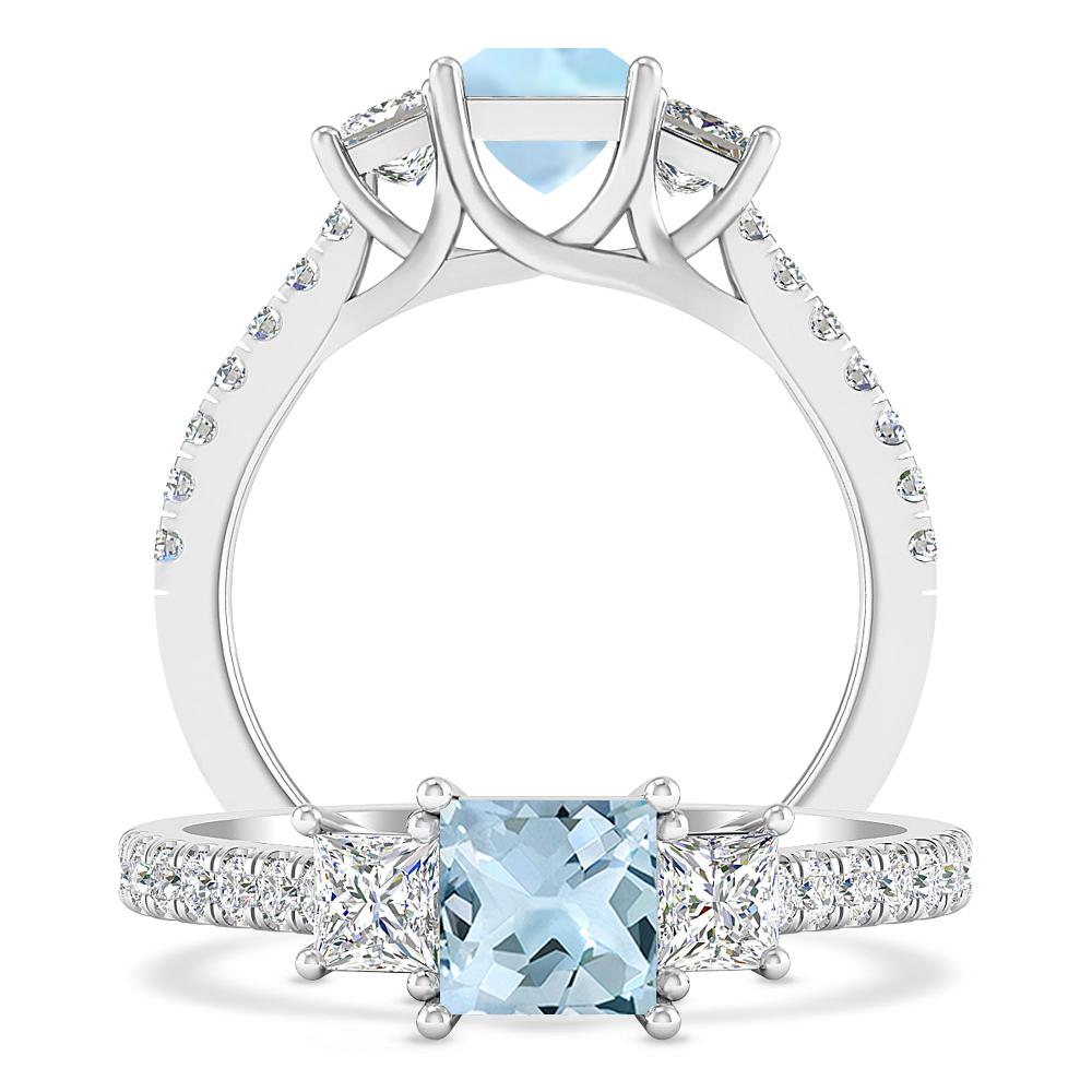 White Gold - Aquamarine