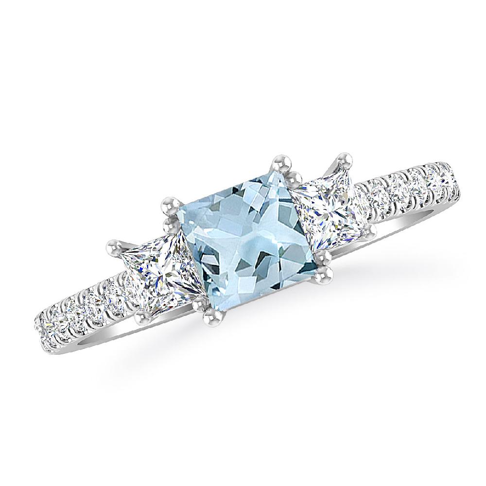 White Gold - Aquamarine