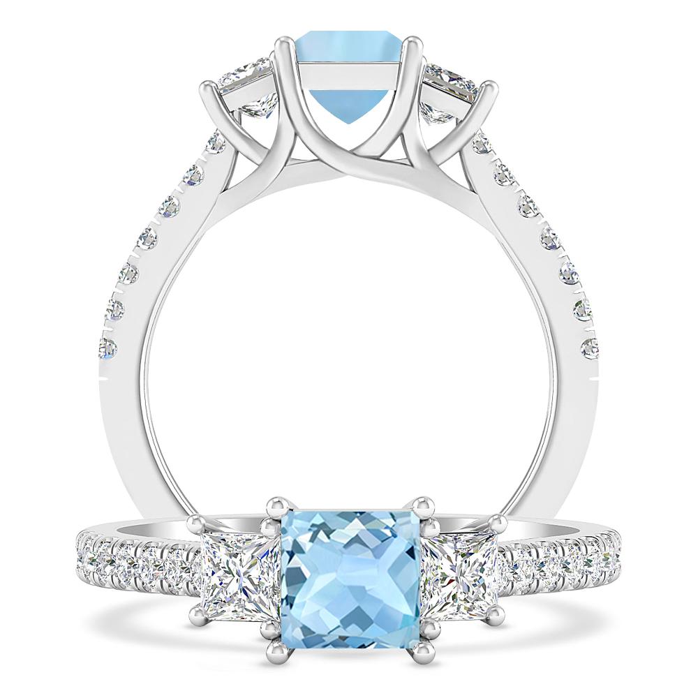 White Gold - Aquamarine