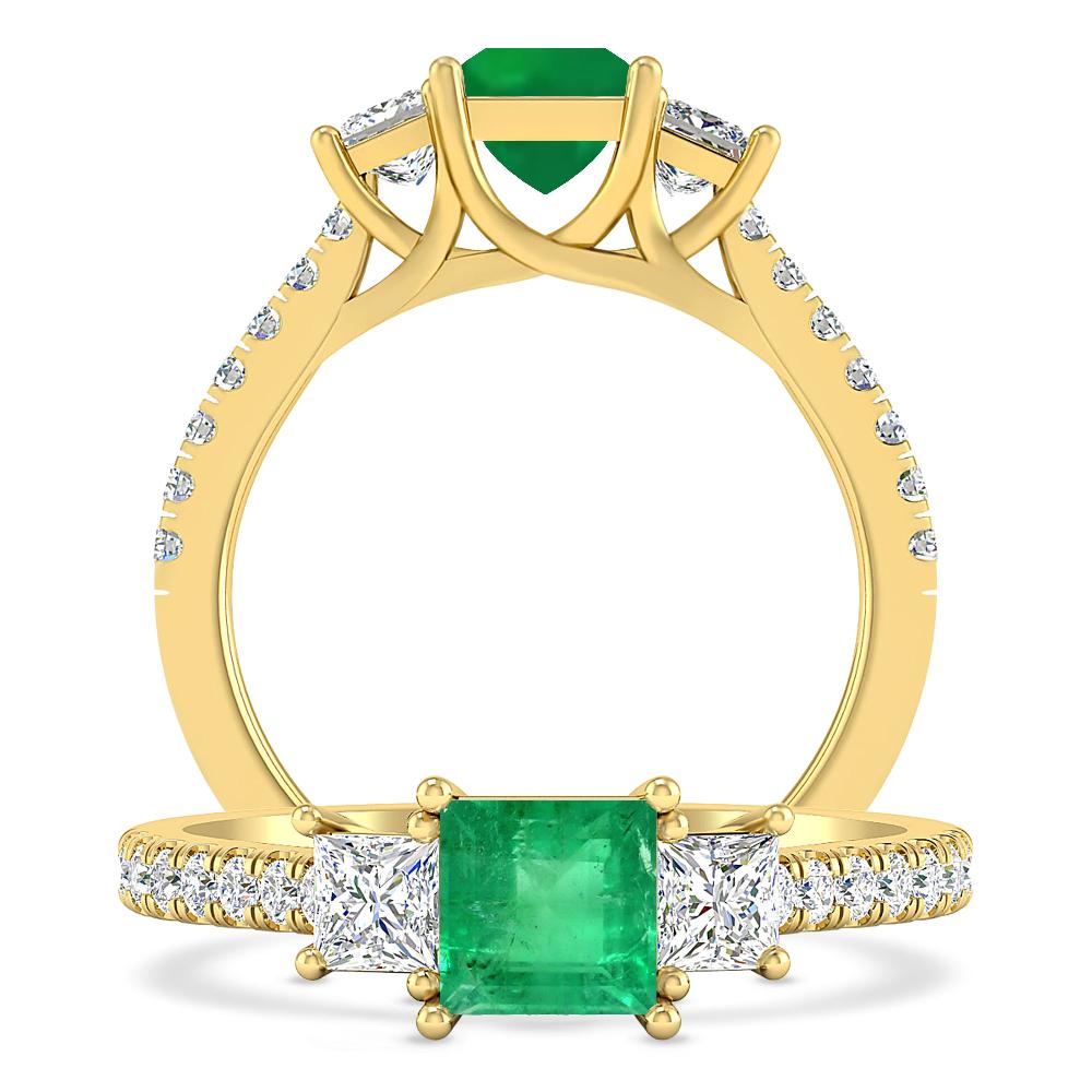 Yellow Gold - Emerald