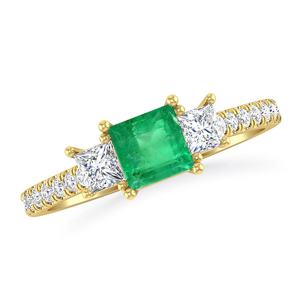 Yellow Gold - Emerald