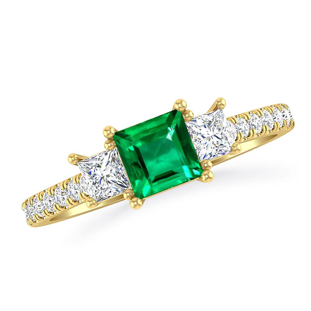 Yellow Gold - Emerald