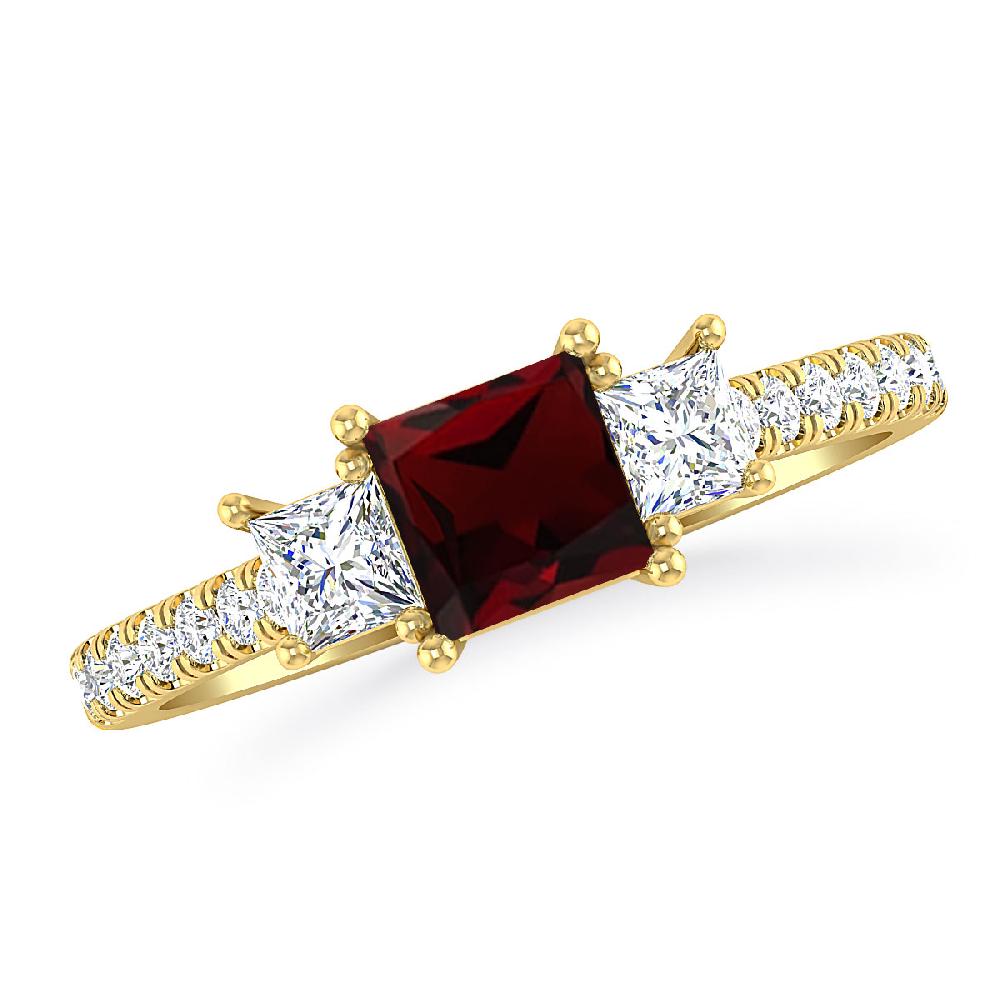 Yellow Gold - Garnet