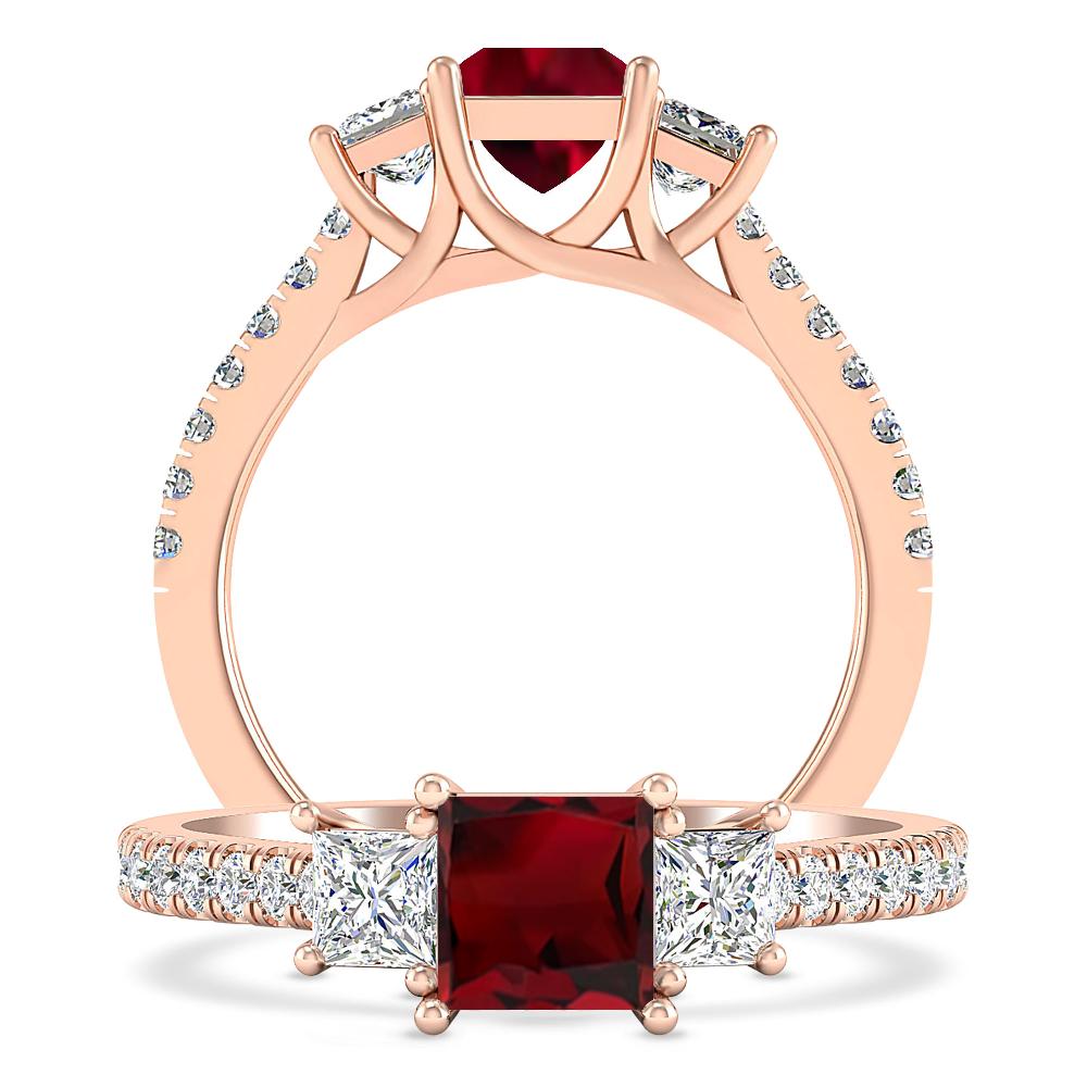 Rose Gold - Garnet
