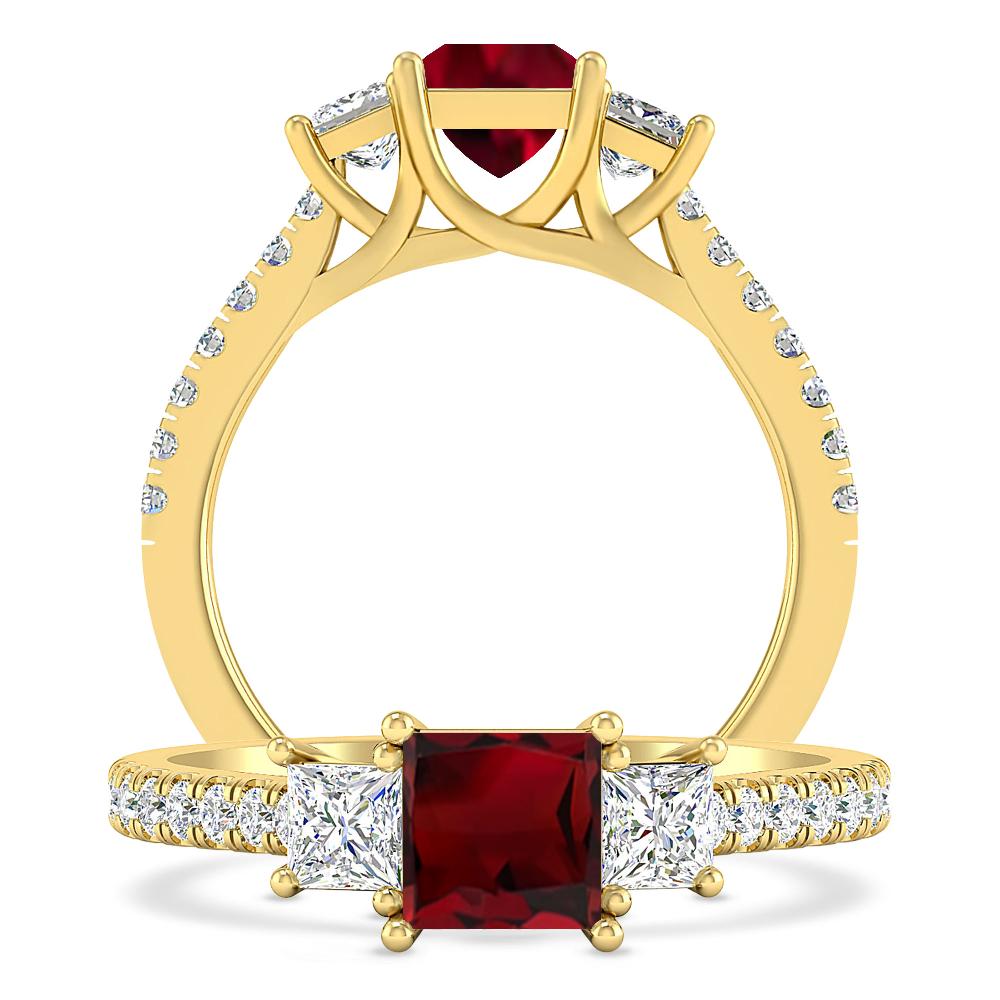 Yellow Gold - Garnet