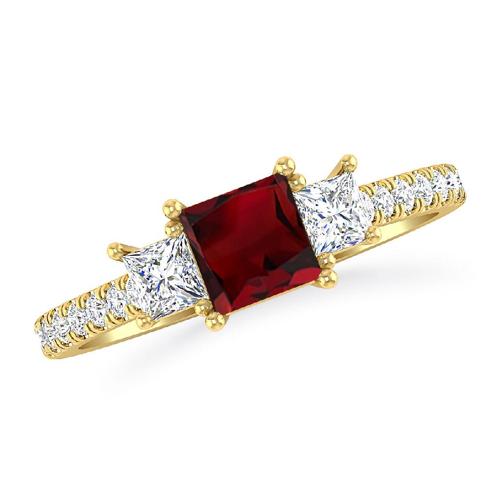 Yellow Gold - Garnet