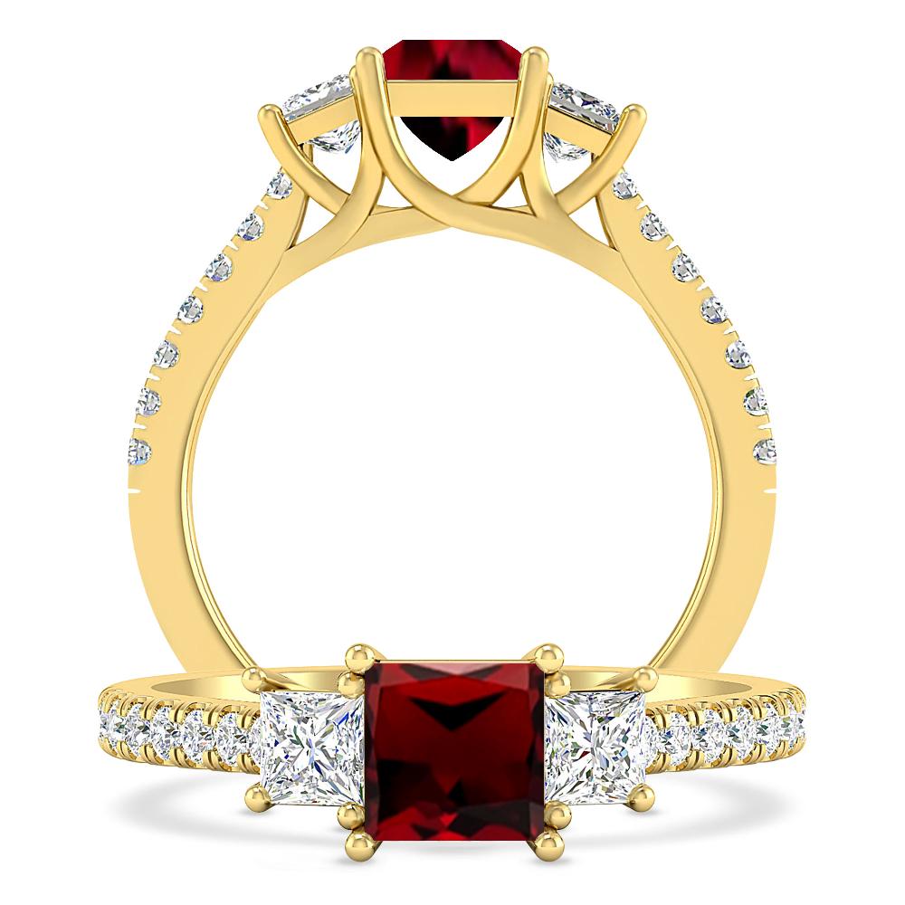 Yellow Gold - Garnet