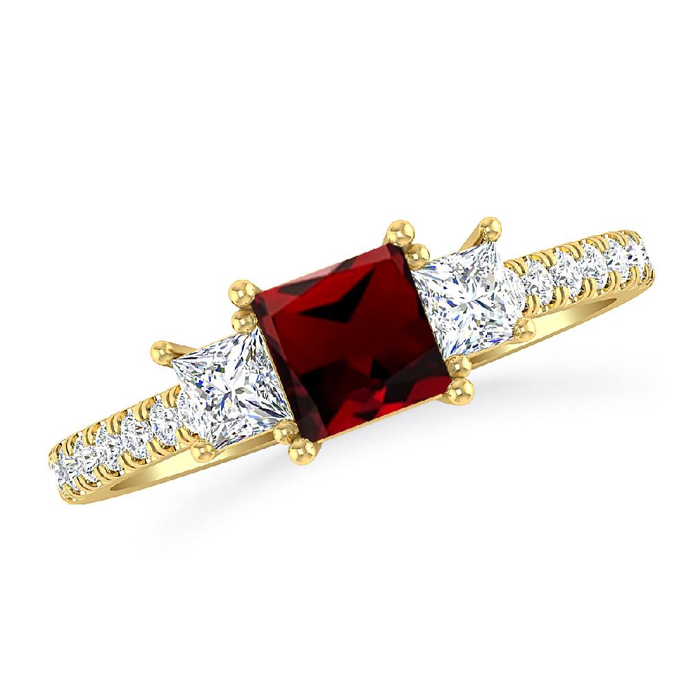 Yellow Gold - Garnet