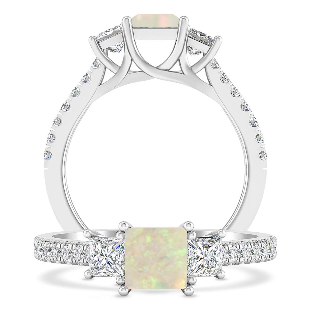 White Gold - Opal