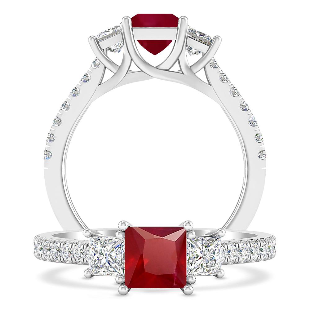 White Gold - Ruby