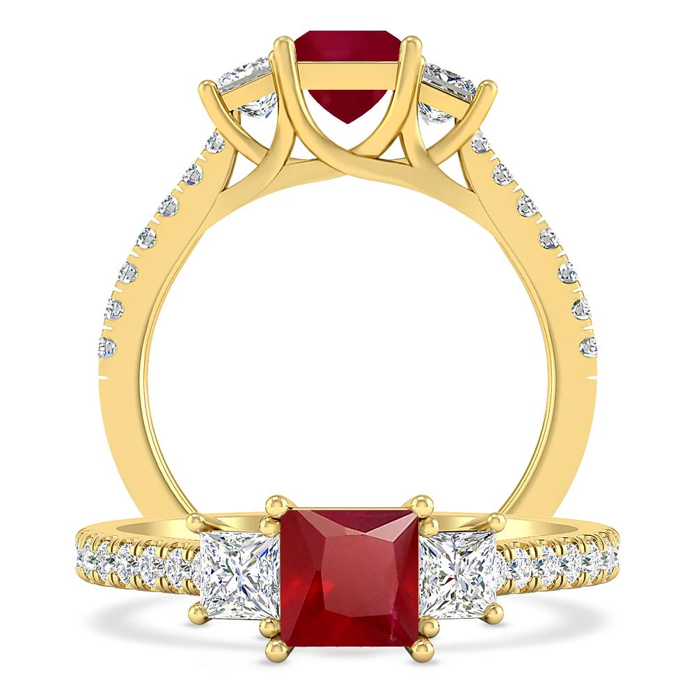 Yellow Gold - Ruby