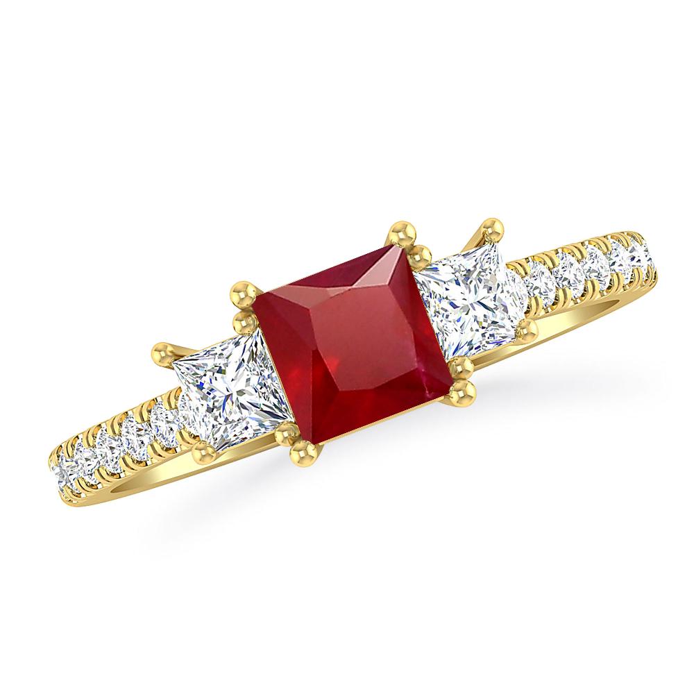 Yellow Gold - Ruby