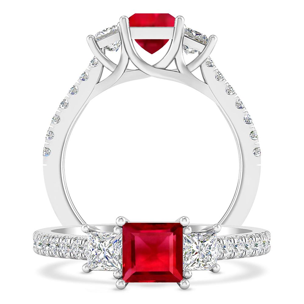 White Gold - Ruby