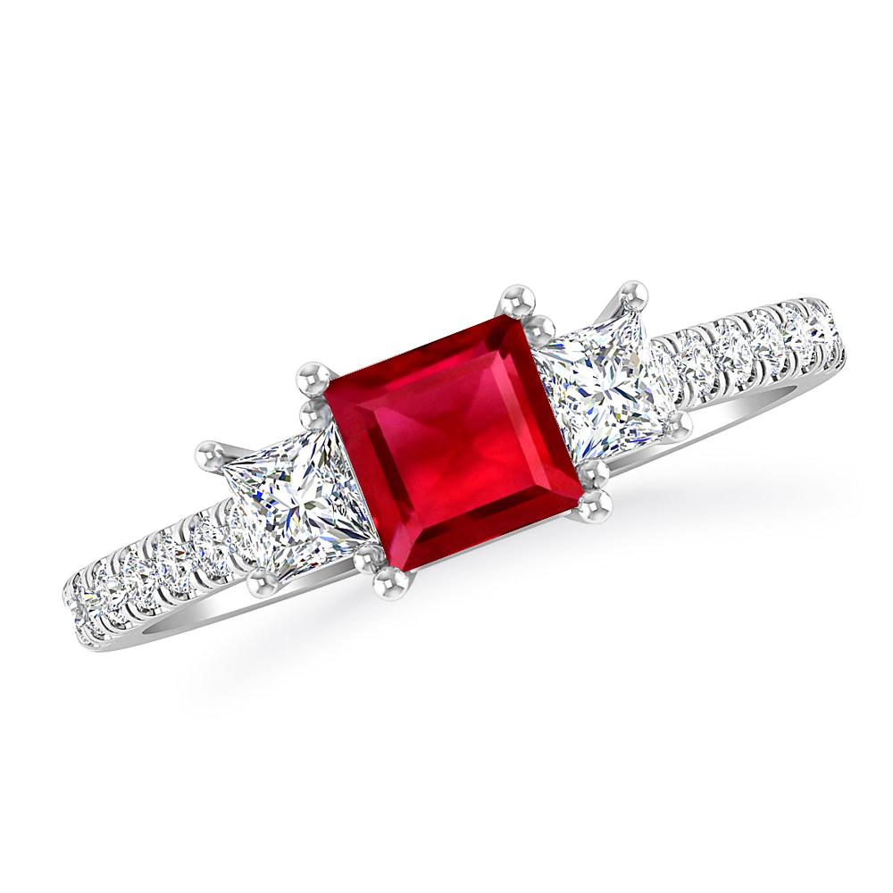 White Gold - Ruby