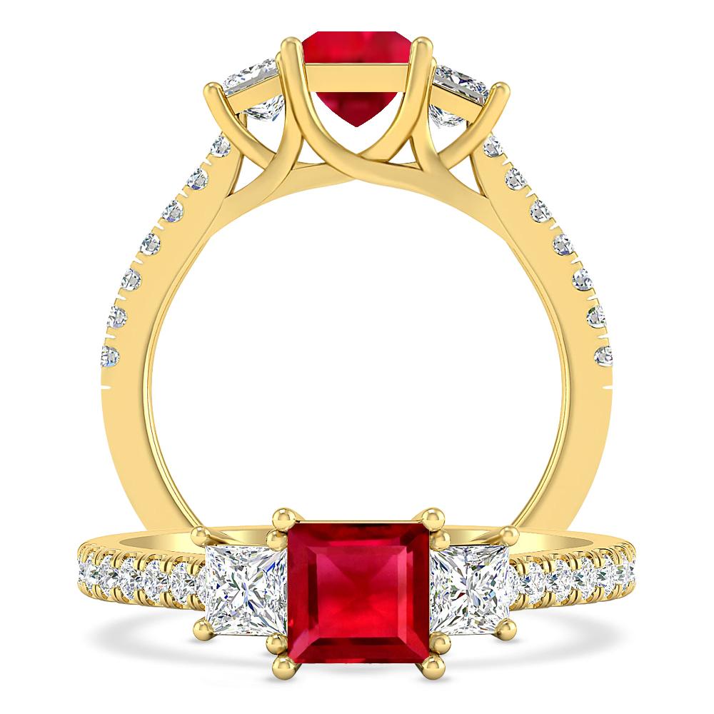 Yellow Gold - Ruby
