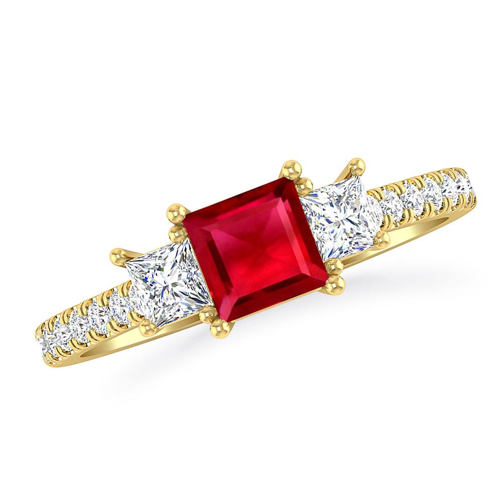 Yellow Gold - Ruby