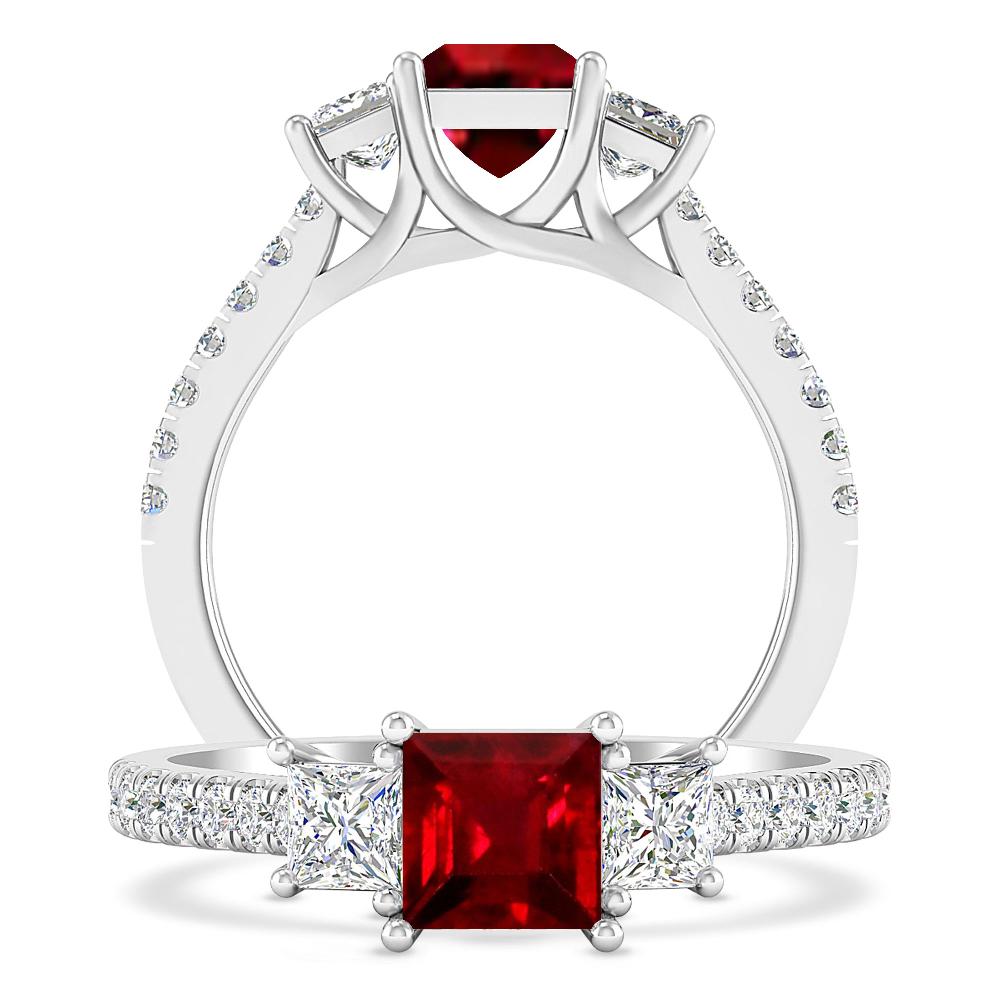 White Gold - Ruby