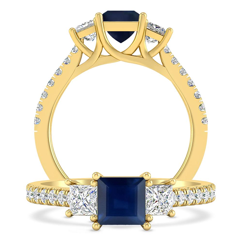 Yellow Gold - Sapphire