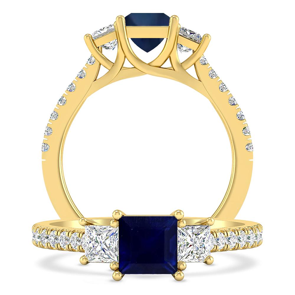 Yellow Gold - Sapphire