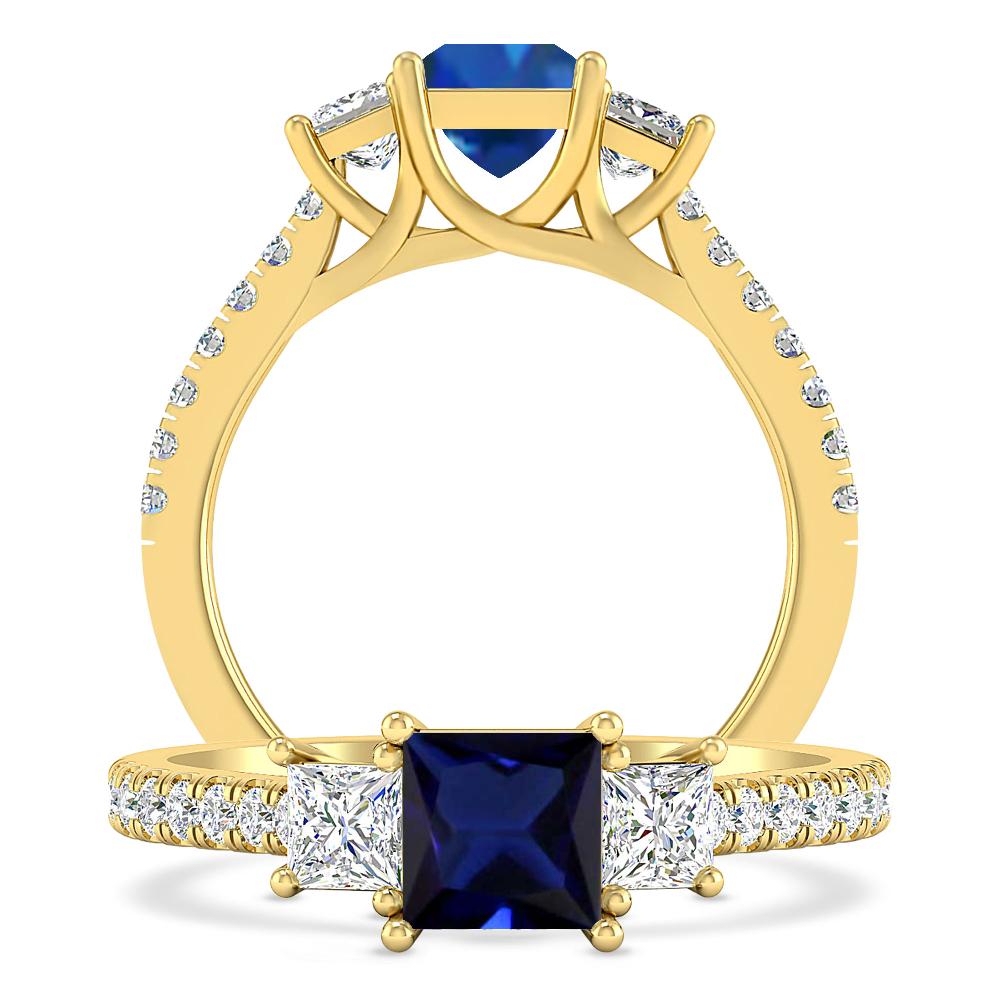 Yellow Gold - Sapphire