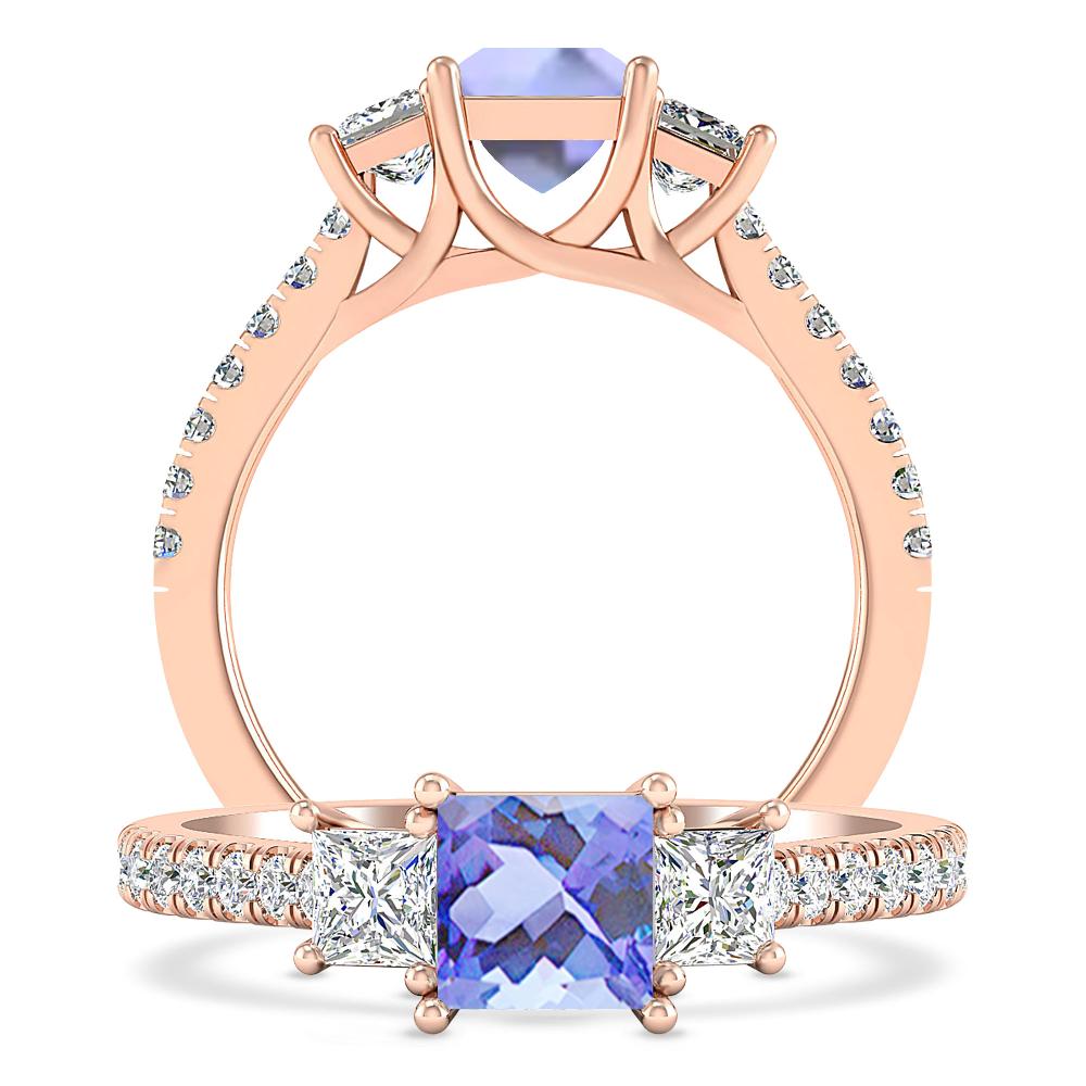 Rose Gold - Tanzanite