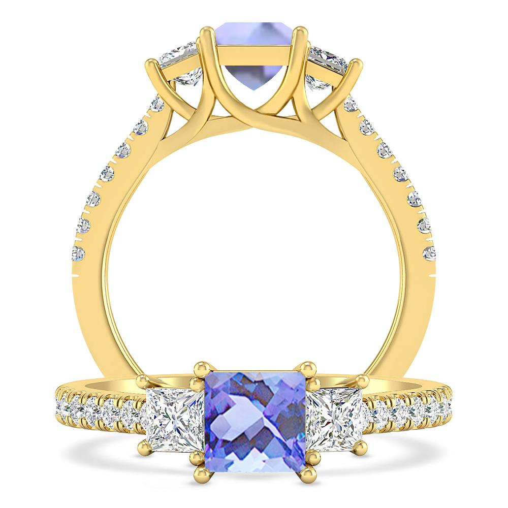 Yellow Gold - Tanzanite