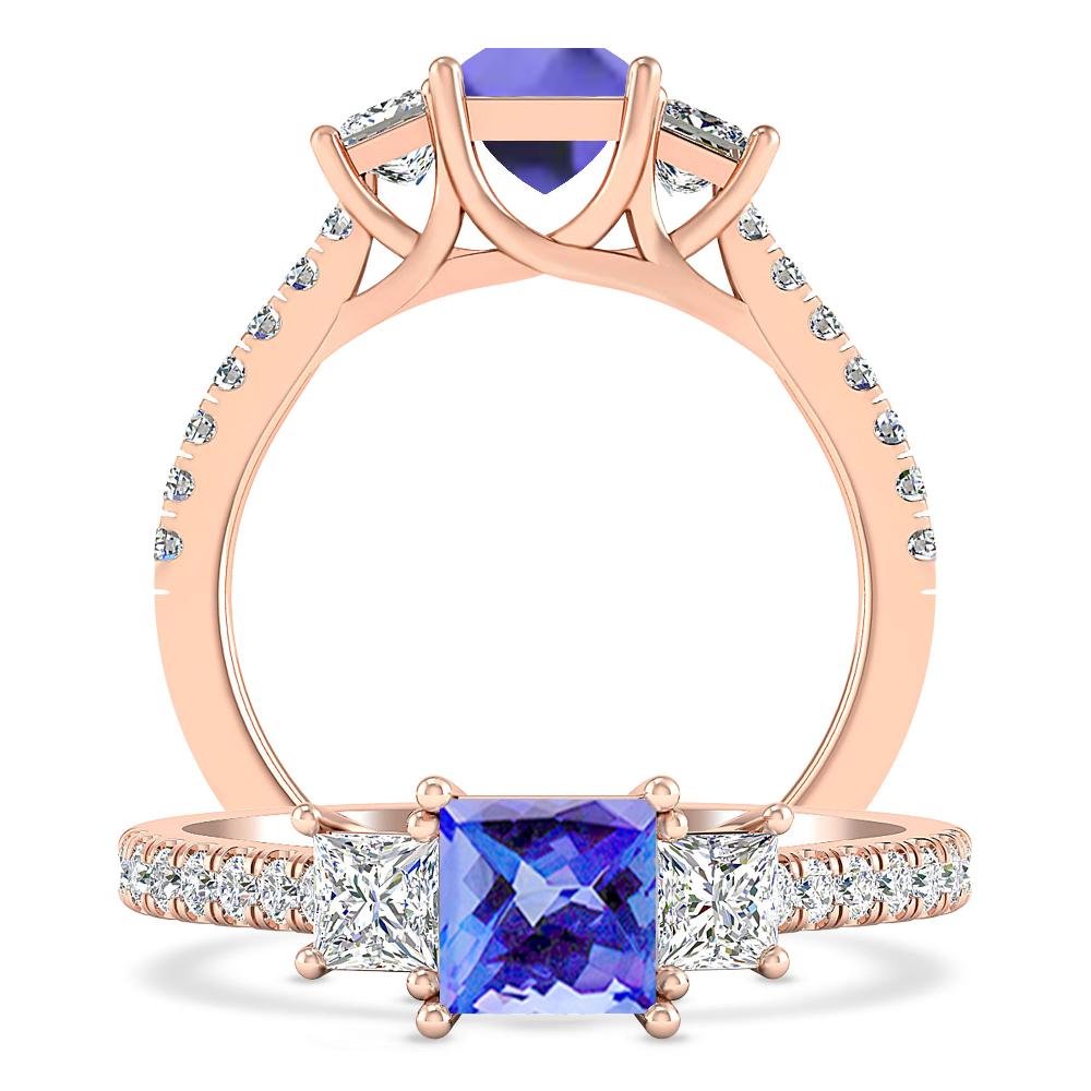 Rose Gold - Tanzanite