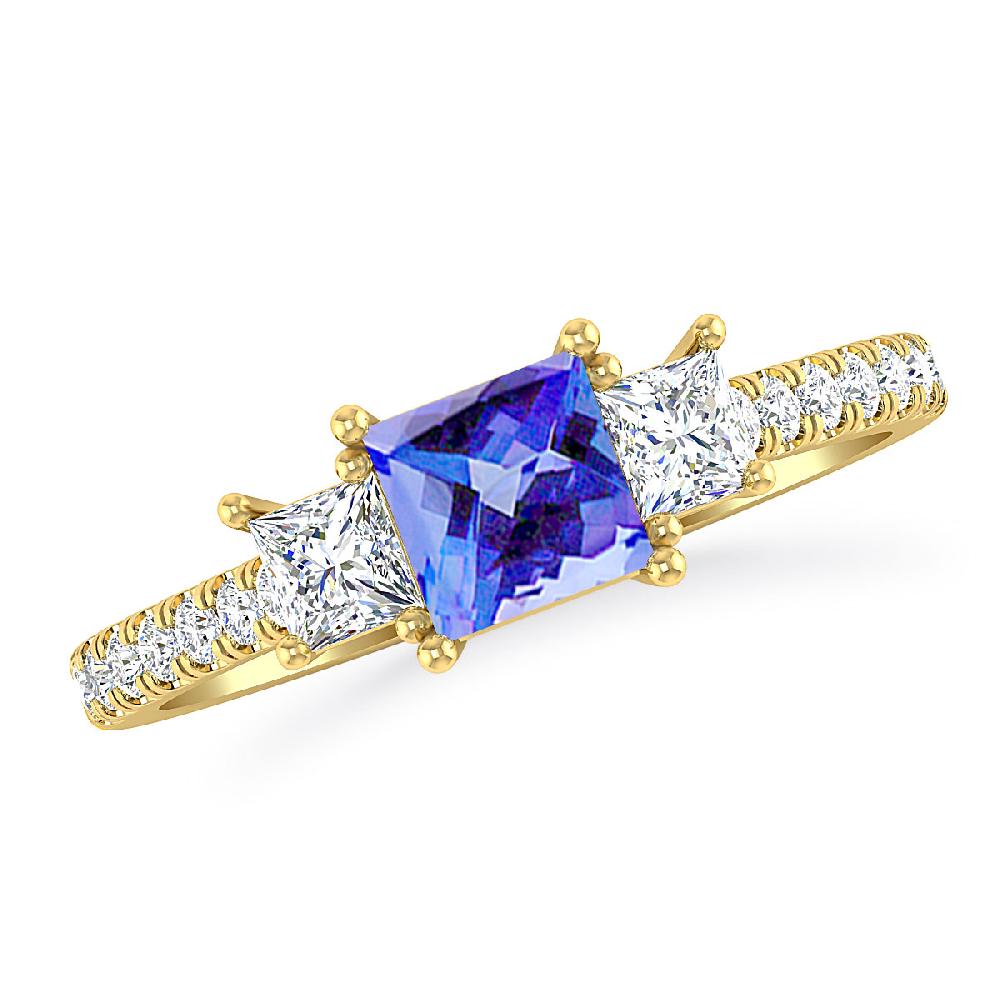 Yellow Gold - Tanzanite