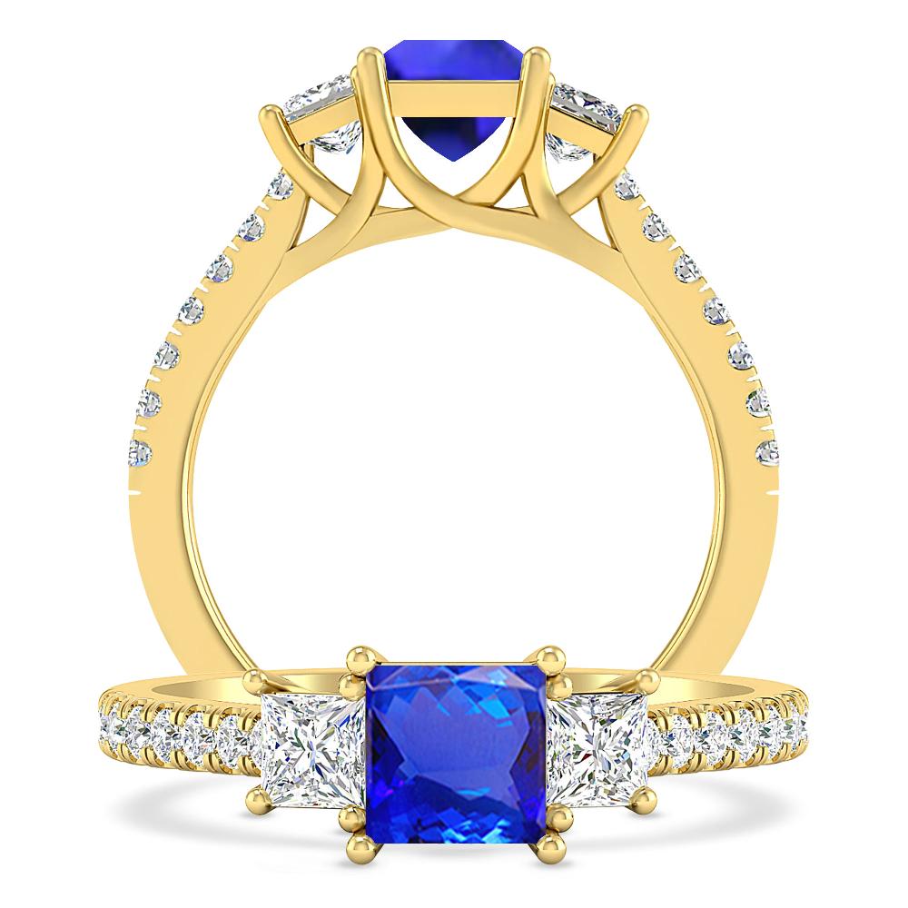 Yellow Gold - Tanzanite
