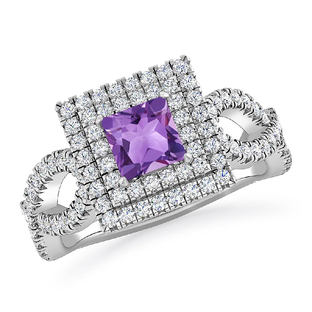 White Gold - Amethyst