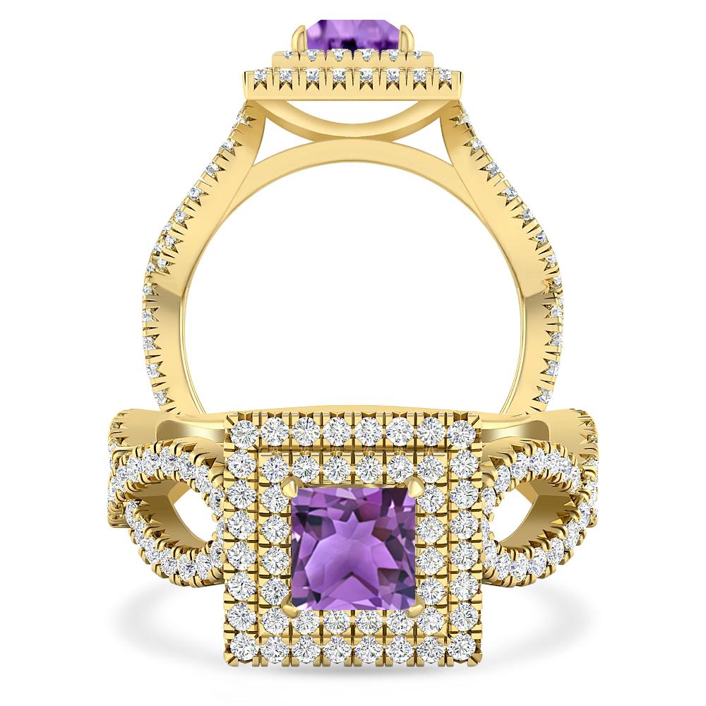 Yellow Gold - Amethyst