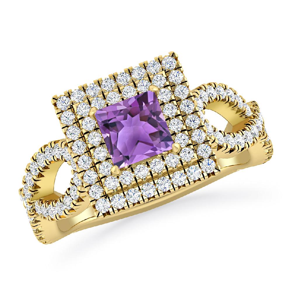 Yellow Gold - Amethyst