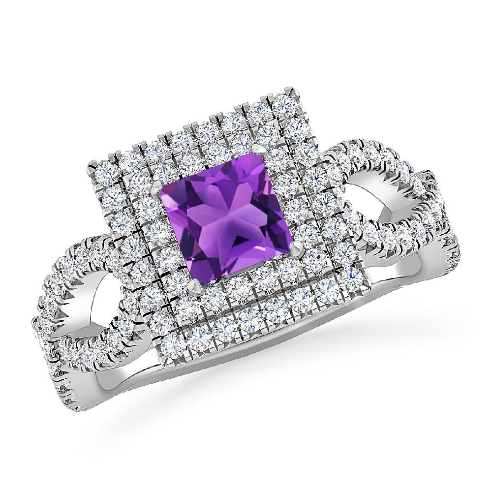 White Gold - Amethyst