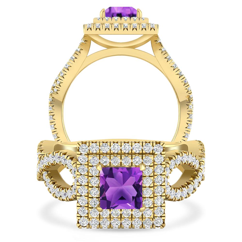 Yellow Gold - Amethyst