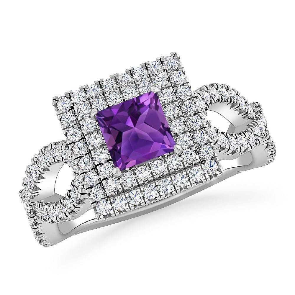 White Gold - Amethyst