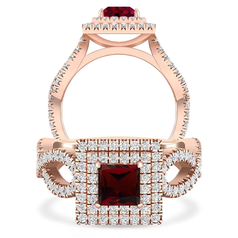Rose Gold - Garnet