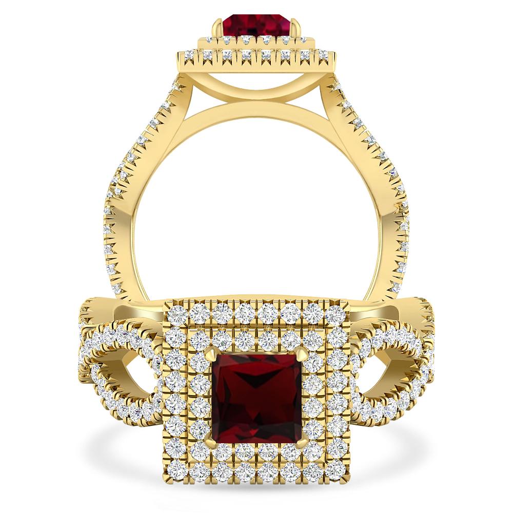 Yellow Gold - Garnet