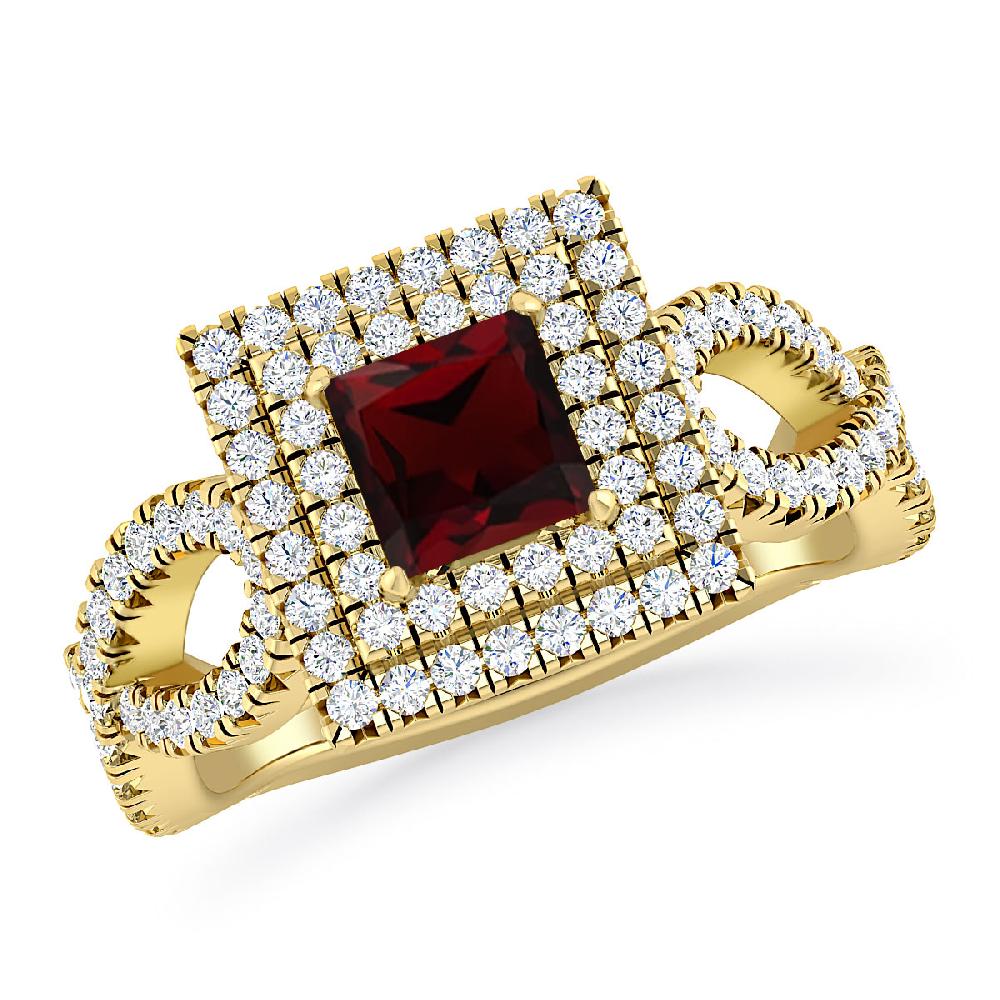 Yellow Gold - Garnet