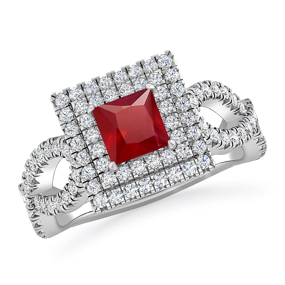 White Gold - Ruby